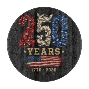 Planche À Découper Drapeau patriotique de l'aigle américain 250 ans