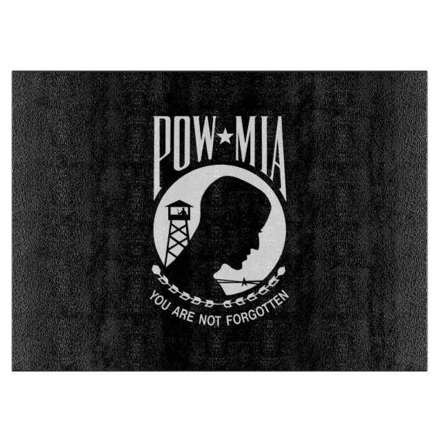 Planche À Découper Drapeau POW MIA : Soldats disparus de la guerre du (Devant)