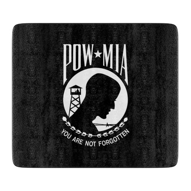 Planche À Découper Drapeau POW MIA : Soldats disparus de la guerre du (Devant)