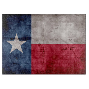 Planche À Découper Drapeau vintage patiné d'état du Texas