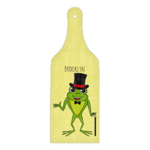 Planche À Découper Drôle grenouille avec chapeau dessus dessin animé