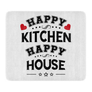 Planche À Découper Drôle Happy Kitchen Happy House