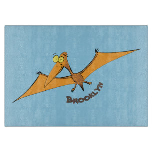 Planche À Découper Drôle mignon dessin animé de pterodactyle volant o