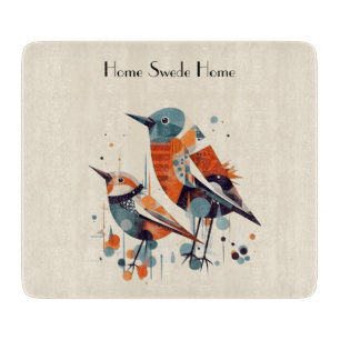 Planche À Découper Duet de volière scandinave, personnalisé