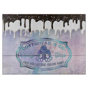 Planche À Découper Easter Bunny Cottontail Candy Shop Sign Chocolate