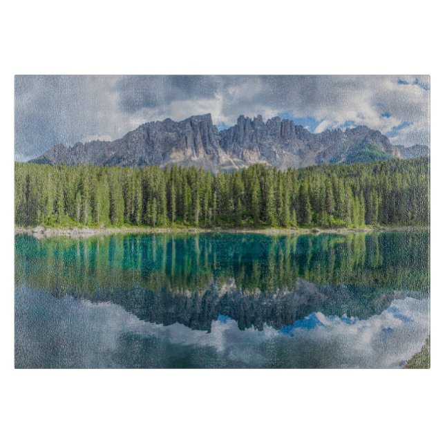 Planche À Découper Eau | chaîne de montagnes Latemar (Devant)