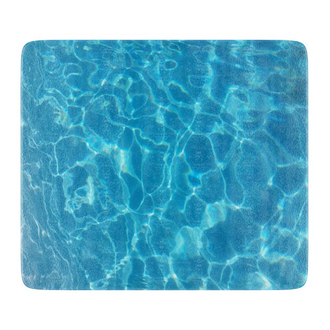 Planche À Découper Eau de piscine bleu ciel cristallin (Devant)