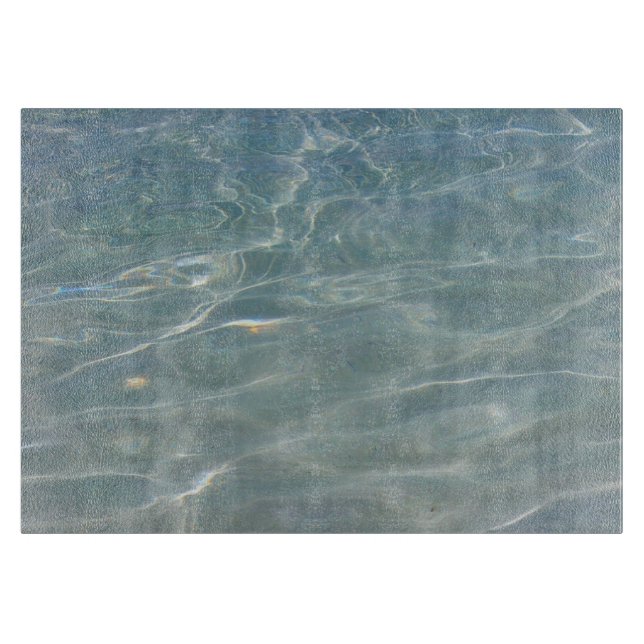 Planche À Découper Eau des Caraïbes Bleu Abstrait Nature (Devant)