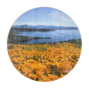 Planche À Découper Eau   Lac California Avec Des Pépites D'Or