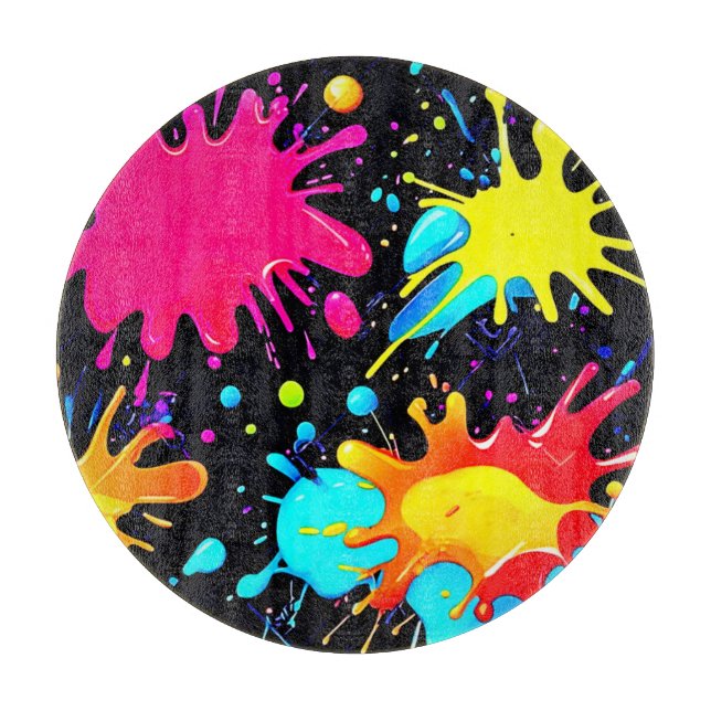 Planche À Découper Éclaboussure d'art vibrant (Devant)