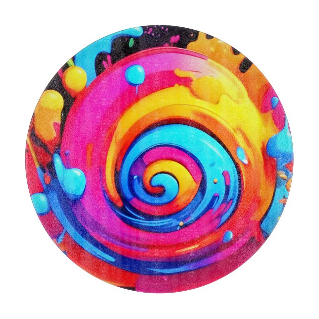 Planche À Découper Éclaboussure de peinture arc-en-ciel (Devant)