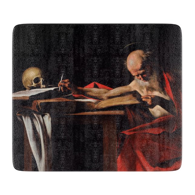 Planche À Découper Écriture de Saint Jérôme (par Caravaggio) (Devant)