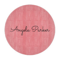 Écriture manuscrite Nom professionnel simple rose