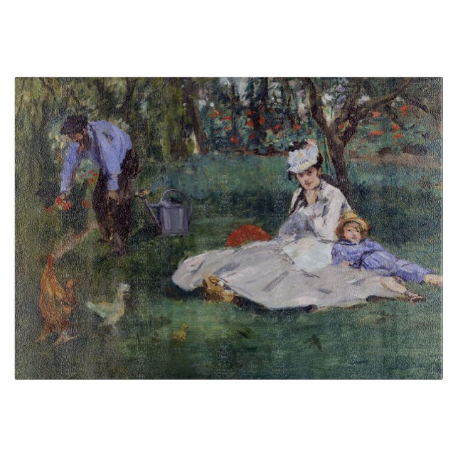 Planche À Découper Edouard Manet - La famille Monet dans son jardin (Devant)