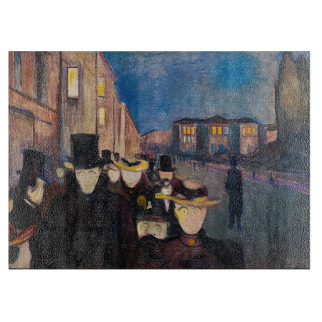 Planche À Découper Edvard Munch - Soirée sur Karl Johan Street (Devant)