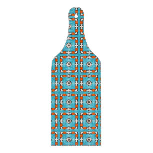 Planche À Découper Elégance moderne Bleu Orange Blanc Azulejos Carrel