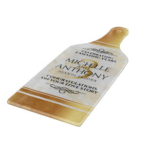 Planche À Découper Élégant 3ème anniversaire de Mariage en cuir