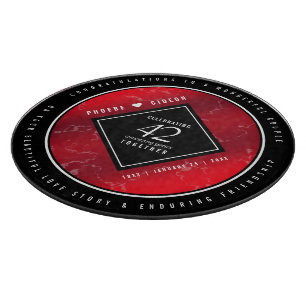 Planche À Découper Élégant 42e anniversaire du Mariage Jasper