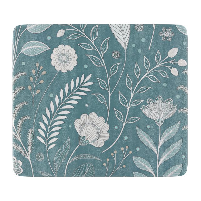 Planche À Découper Elegant 6x7 Glass Cutting Board with Stylish Desig (Devant)