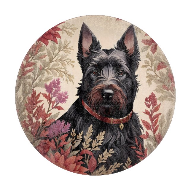 Planche À Découper Elégant écossais Terrier Portrait de chien (Devant)
