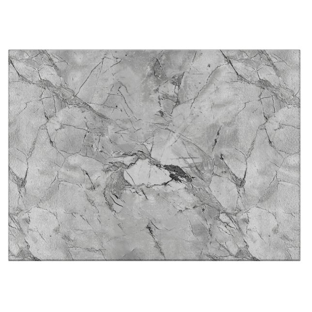 Planche À Découper Elégant Gris "Regal Stone Vein" Marbre Texture Dec (Devant)