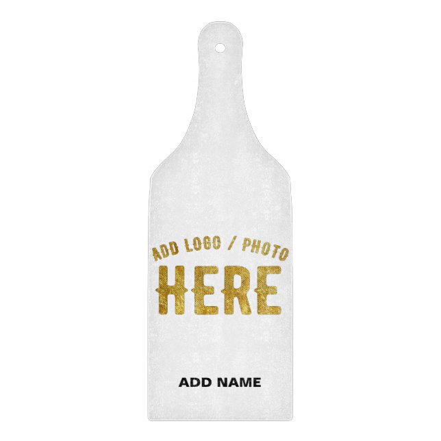 PLANCHE À DÉCOUPER ÉLÉGANT MODERNE PERSONNALISABLE BLANC MARQUE VERIF (Devant)