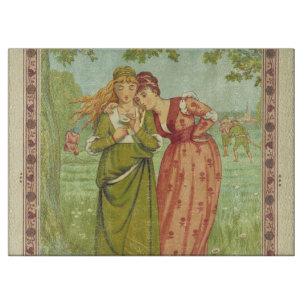 Planche À Découper Élégant Romantique Vintage Saint-Valentin, Ère Vic