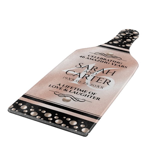 Planche À Découper Élégante célébration du 46e anniversaire du Mariag (Coin)