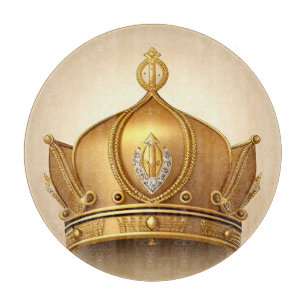 Planche À Découper Elégante Couronne d'or