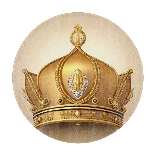 Planche À Découper Elégante Couronne d'or (Devant)