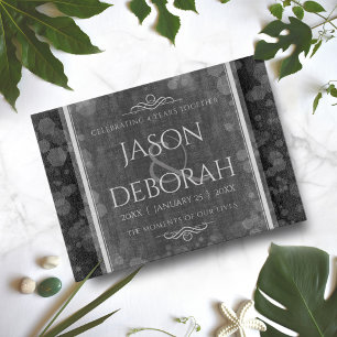 Planche À Découper Élégante fête du 4e anniversaire du Mariage de lin