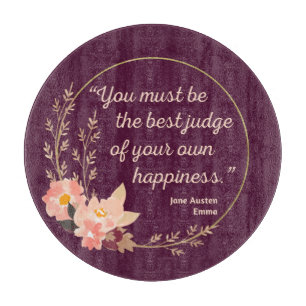 Planche À Découper Emma De Jane Austen Citation I - Style Cute