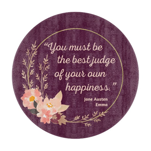 Planche À Découper Emma De Jane Austen Citation I - Style Cute (Devant)