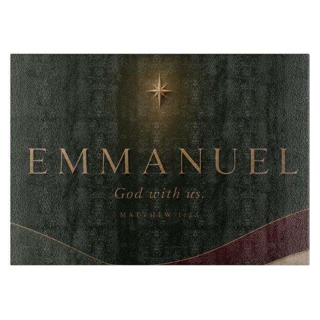 Planche À Découper EMMANUEL | Matthieu 1:23 Chrétien  (Devant)