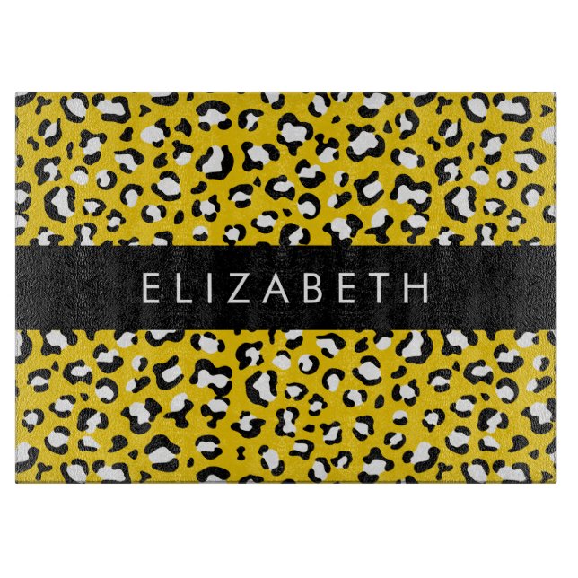 Planche À Découper Empreinte de léopard, Spots, Leopard Jaune, Votre  (Devant)