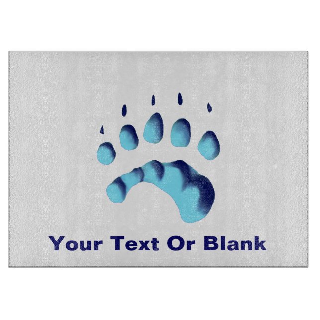 Planche À Découper Empreinte de patte d'ours polaire (Devant)