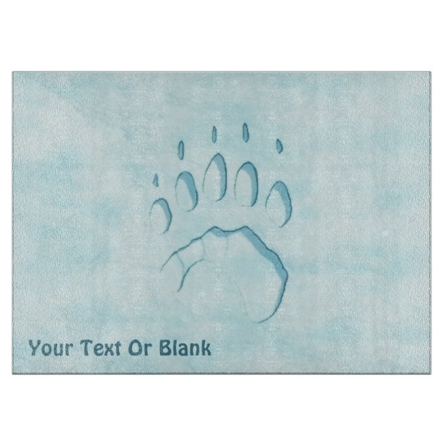 Planche À Découper Empreinte de patte d'ours polaire (Devant)