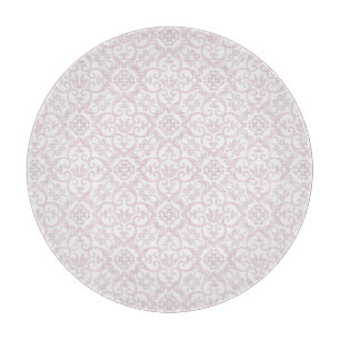 Planche à découper en damas rose