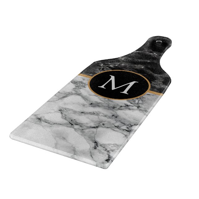 Planche à découper en faux marbre personnalisée av (Coin)