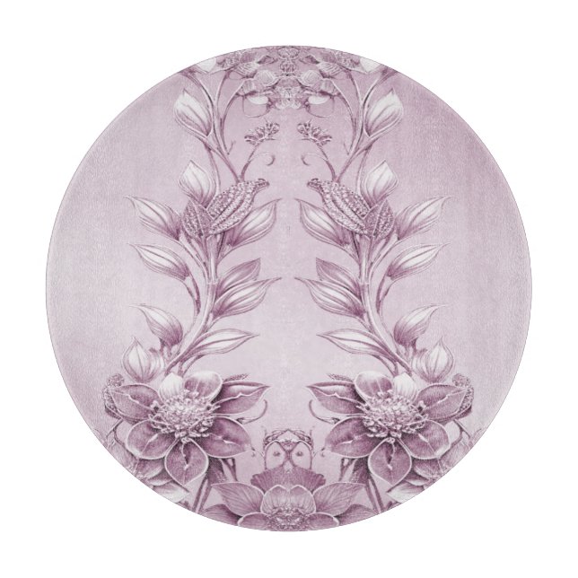 Planche à découper en feuillage rose (Devant)