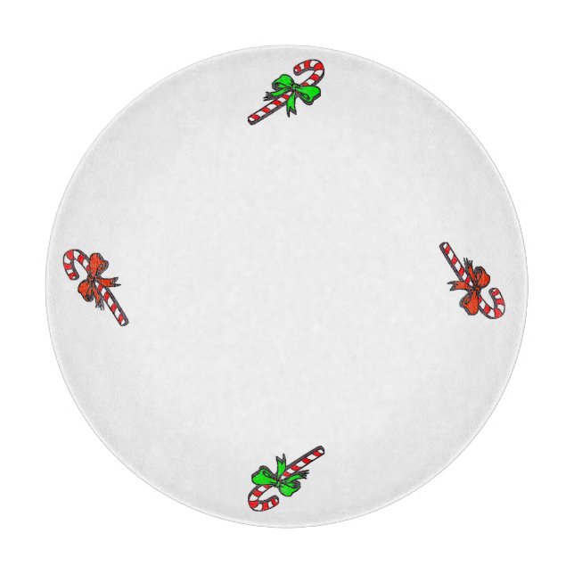Planche à découper en forme de canne de bonbon com (Devant)