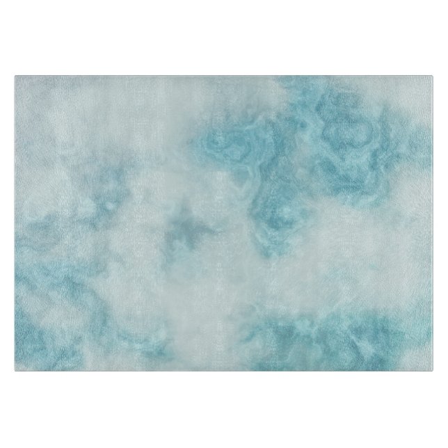 Planche à découper en marbre blanc et vert Aqua (Devant)