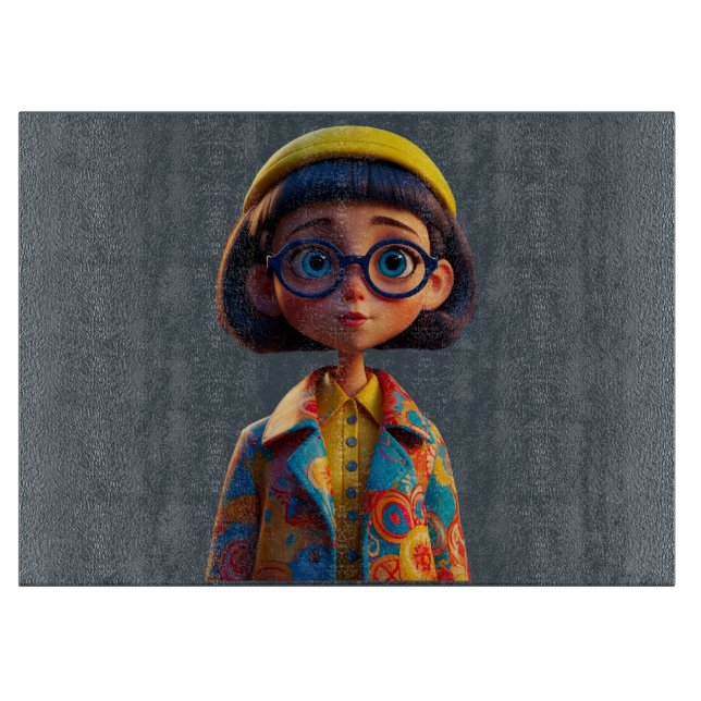 Planche à découper en verre à tarte Cutie (Devant)