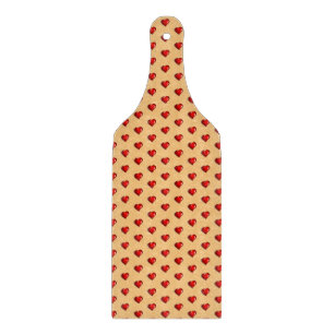 Planche à découper en verre Amour Cœurs Rouges