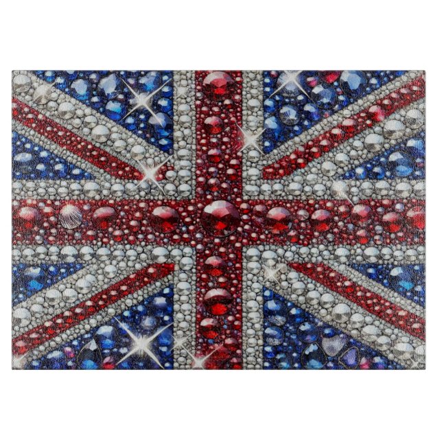 Planche à découper en verre aux couleurs britanniq (Devant)