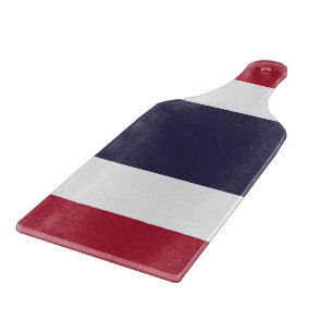 Planche à découper en verre avec drapeau de la Tha