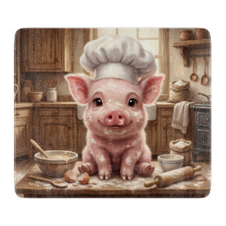Planche à Découper en Verre Bébé Cochon Cuisine Me