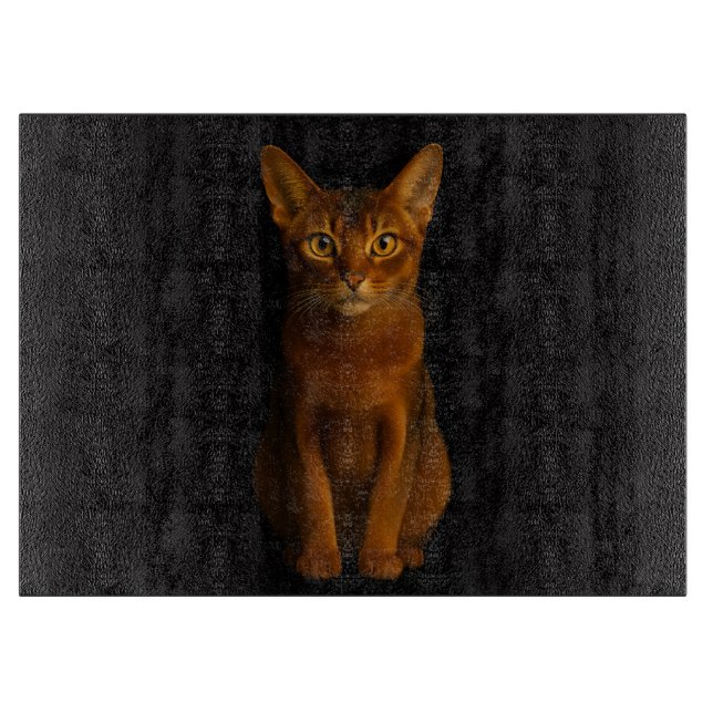 Planche à découper en verre Black 4 Luxe Abyssinia (Devant)
