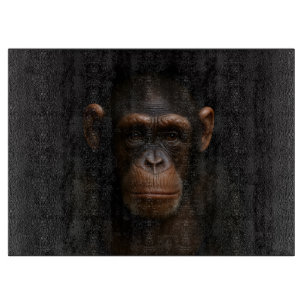 Planche à découper en verre Black 4 Luxe Chimpanzé
