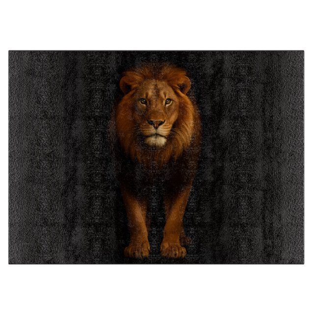 Planche à découper en verre Black 4 Luxe Lion Maje (Devant)